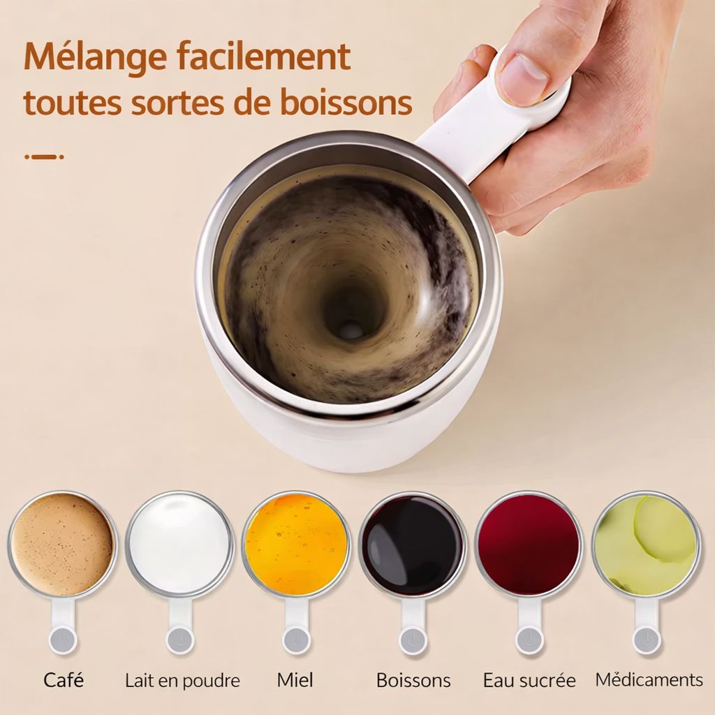 Mug mélangeur magnétique